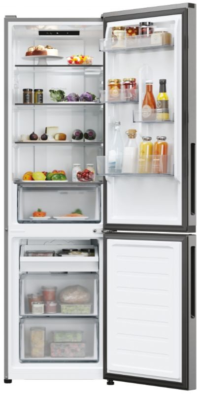 Холодильник Candy з нижн. мороз., 182.5x54.5х60, холод.відд.-197л, мороз.відд.-82л, 2дв., А+, NF, нерж