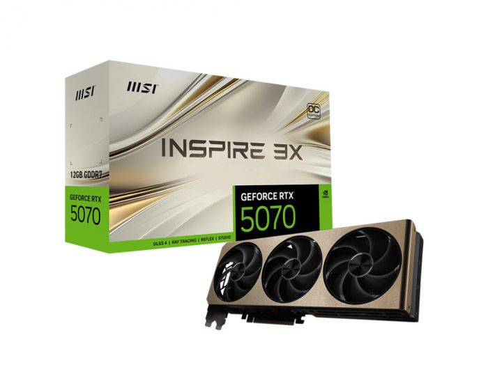 Відеокарта MSI GeForce RTX 5070 12GB GDDR7 INSPIRE 3X OC