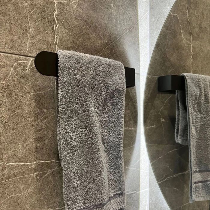 Тримач для рушників NAVIN 230 мм з нержавіючої сталі, чорний матовий