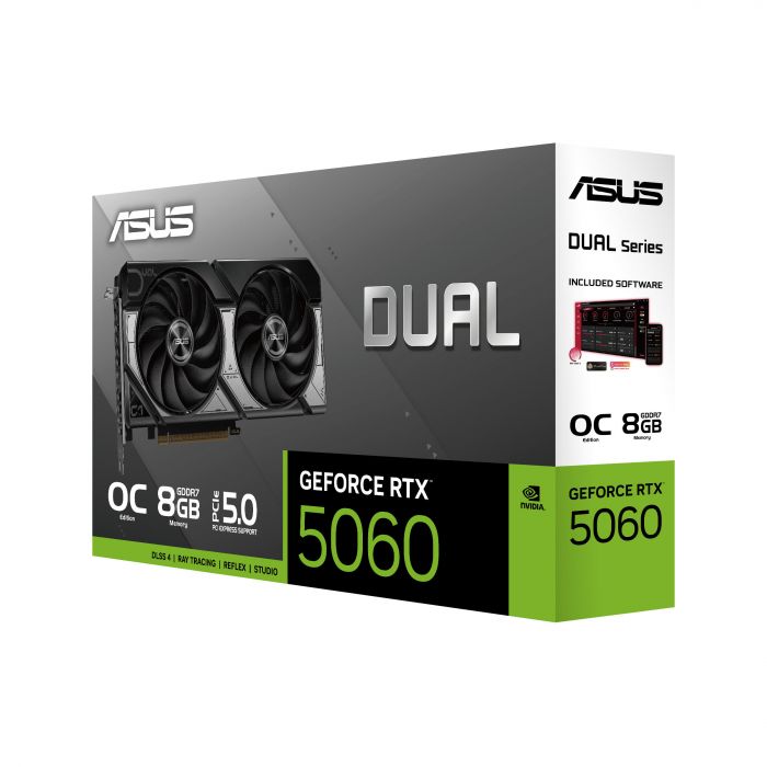 Відеокарта ASUS GeForce RTX 5060 8 GB GDDR7 OC DUAL-RTX5060-O8G