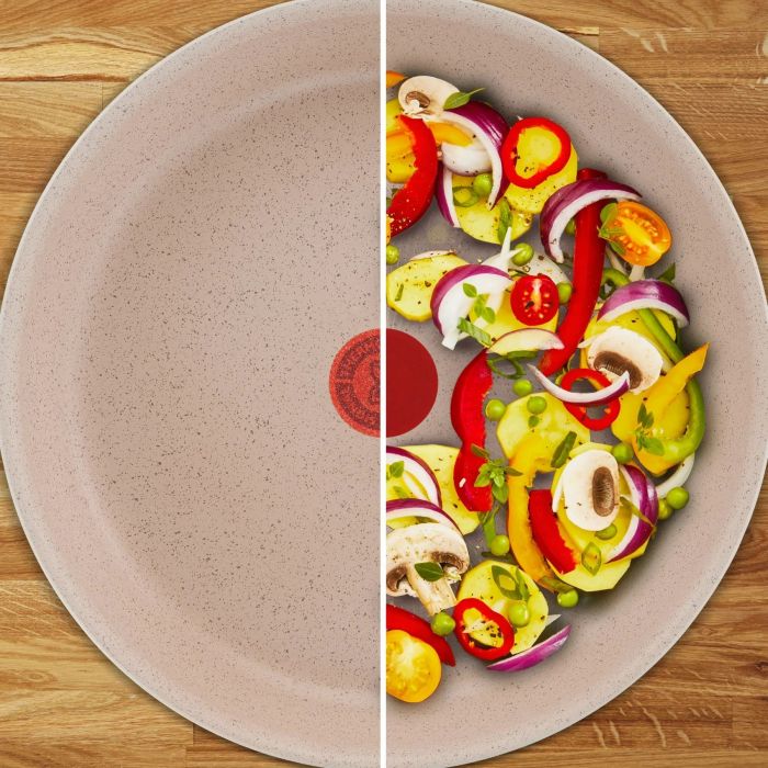 Сотейник Tefal Delight, з кришкою, 24см, алюміній, бпкеліт, бежевий
