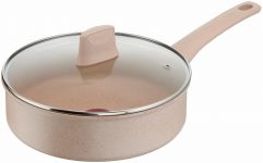 Сотейник Tefal Delight, з кришкою, 24см, алюміній, бпкеліт, бежевий