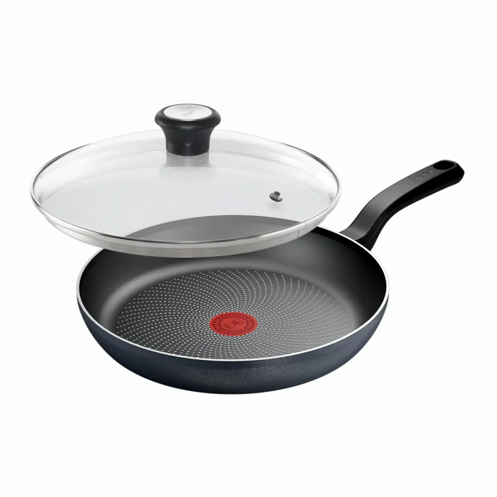 Сковорода з кришкою Tefal So' Light, 28см, алюміній, бакеліт, скло, чорний