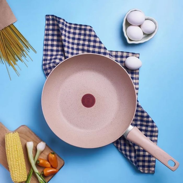 Сковорода ВОК Tefal Delight,28см, алюміній, бакеліт, бежевий