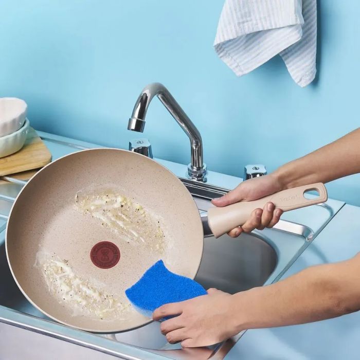 Сковорода ВОК Tefal Delight,28см, алюміній, бакеліт, бежевий