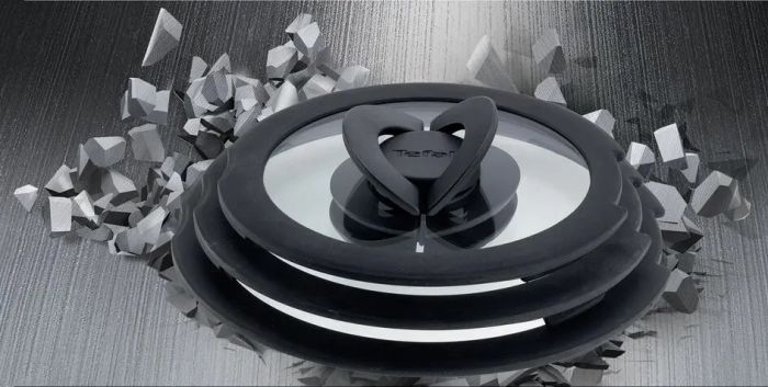 Набір скляних кришок Tefal Ingenio, 16см, 18см, 20см, скло, пластик, чорний