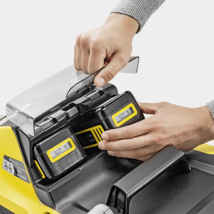 Газонокосарка акумуляторна Karcher LMO 5-18 Dual Battery Set 36В (18В+18В) акб 2х5А·год 41см 25-70см до 550м.кв