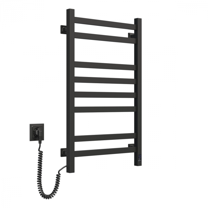 Рушникосушка Navin електрична Авангард, 800х480х71мм, таймер-регулятор, сталь, чорний муар, ліве підключення