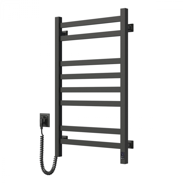 Рушникосушка Navin електрична Авангард, 800х480х71мм, таймер-регулятор, сталь, чорний муар, ліве підключення
