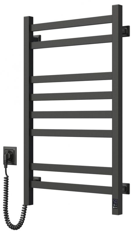Рушникосушка Navin електрична Авангард, 800х480х71мм, таймер-регулятор, сталь, чорний муар, ліве підключення