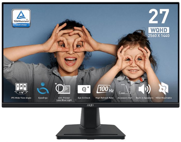 Монітор MSI 27" PRO MP275Q 2xHDMI, DP, MM, IPS, 2560x1440, 100Hz, 1ms, sRGB 100%, AdaptiveSync