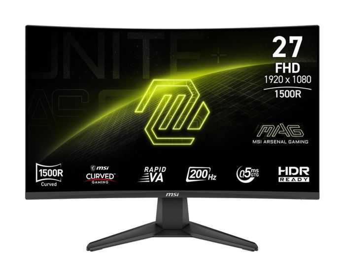 Монітор MSI 27" MAG 276CF-E20 2xHDMI, DP, Audio, VA, 200Hz, 0.5ms, sRGB 98%, CURVED, AdaptiveSync