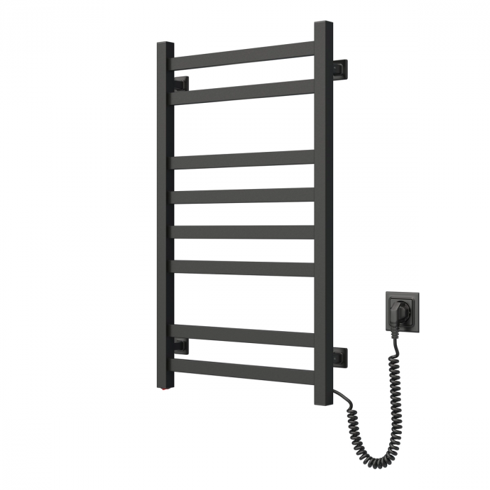 Рушникосушка Navin електрична Авангард, 800х480х71мм, кнопка, сталь, чорний муар, праве підключення