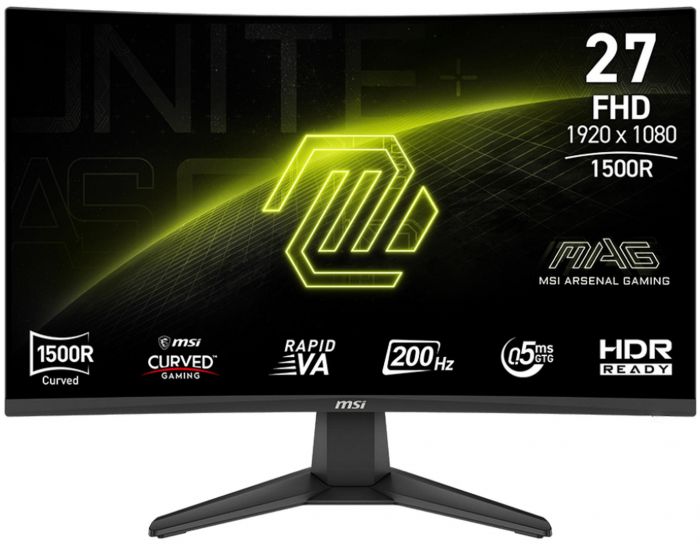 Монітор MSI 27" MAG 276CF-E20 2xHDMI, DP, Audio, VA, 200Hz, 0.5ms, sRGB 98%, CURVED, AdaptiveSync