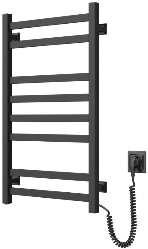 Рушникосушка Navin електрична Авангард, 800х480х71мм, кнопка, сталь, чорний муар, праве підключення