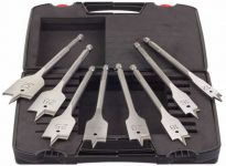 Свердло по дереву перове Milwaukee, набір 8шт, 12-32мм, шестигранний хвостовик, кейс