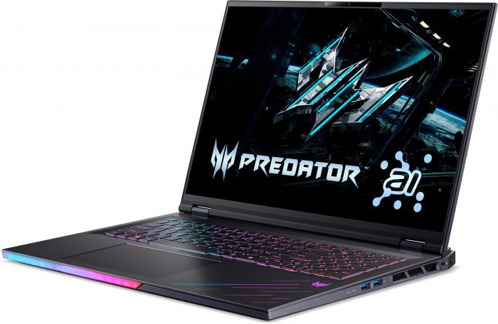 Ноутбук Acer Predator Helios 18 PH18-73 18" WQXGA IPS, Intel U9-275HX, 32GB, F1TB, NVD5080-16, Lin, чорний