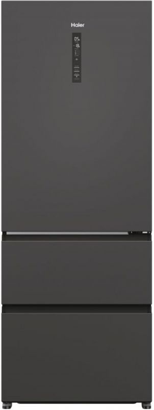 Холодильник Haier багатодверний, 190.5x70х64.8, холод.відд.-354л, мороз.відд.-174л, 3дв., А+, NF, інв., дисплей, зона нульова, чорний