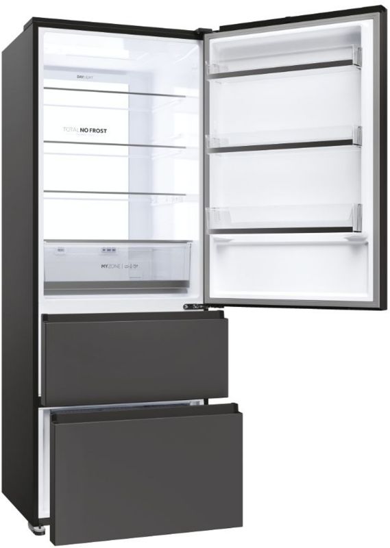 Холодильник Haier багатодверний, 190.5x70х64.8, холод.відд.-354л, мороз.відд.-174л, 3дв., А+, NF, інв., дисплей, зона нульова, чорний