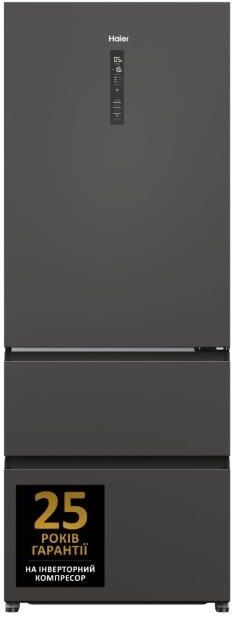 Холодильник Haier багатодверний, 190.5x70х64.8, холод.відд.-354л, мороз.відд.-174л, 3дв., А+, NF, інв., дисплей, зона нульова, чорний
