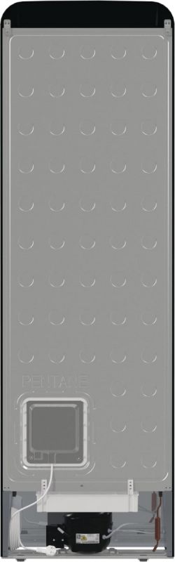 Холодильник з нижн. мороз. камерою Gorenje, 194x66x60см, 2 двері, 204(96)л, А++, Retro, NoFrost+, Внутр. Диспл, Зона св-ті, чорний