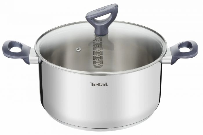 Каструля Tefal Daily Cook з кришкою, 24см, нержавіюча сталь, алюміній, бакеліт