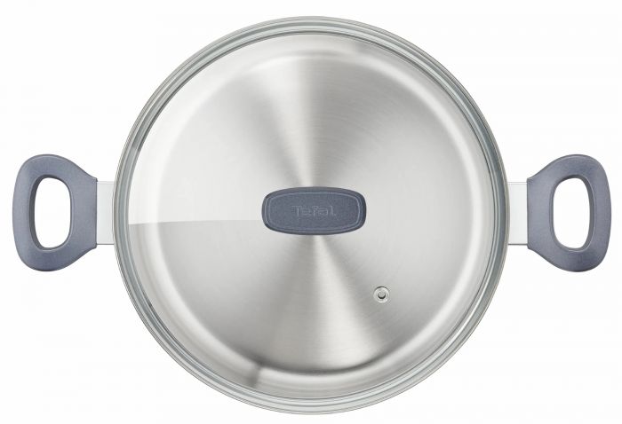 Каструля Tefal Daily Cook з кришкою, 24см, нержавіюча сталь, алюміній, бакеліт