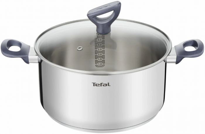 Каструля Tefal Daily Cook з кришкою, 24см, нержавіюча сталь, алюміній, бакеліт