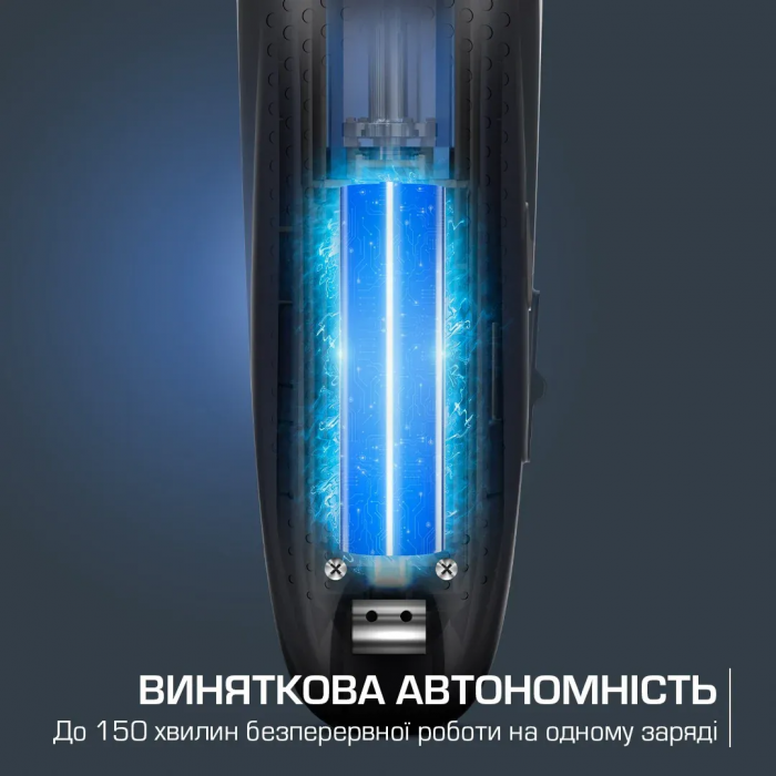 Машинка для стрижки Rowenta Barber Experience, для голови, мережа+акум., роторний мотор DC, насадок-12, нержавіюча сталь з покриттям DLC, синій