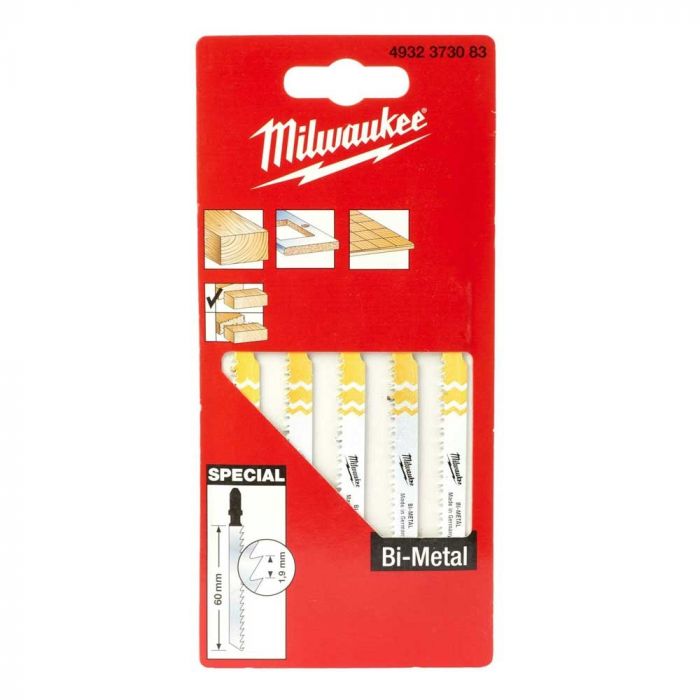 Полотно пиляльне для електролобзика Milwaukee Special по дереву, крок зуба 1.9мм х 60мм, 5шт