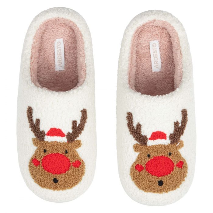 Взуття домашнє Ardesto Christmas 36/37 розмір, 100% поліестер, підошва 100% гума, білий
