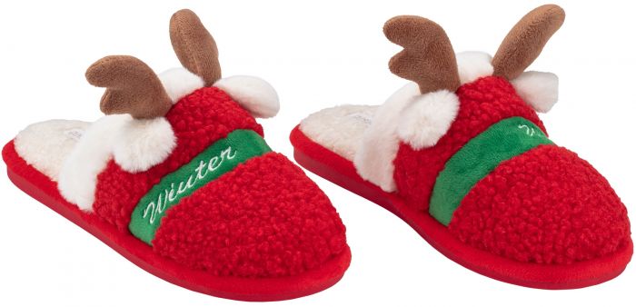 Взуття домашнє Ardesto Christmas 38/39 розмір, 100% поліестер, підошва 100% гума, червоний