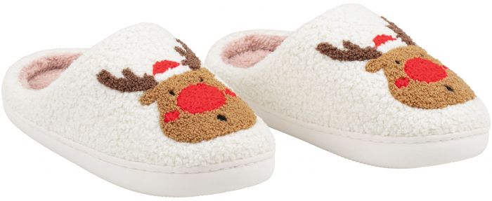 Взуття домашнє Ardesto Christmas 38/39 розмір, 100% поліестер, підошва 100% гума, білий