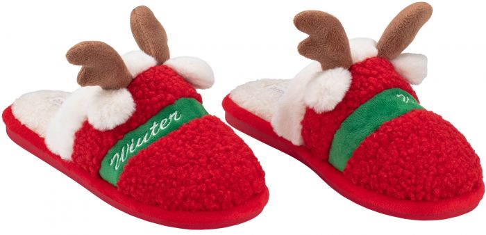 Взуття домашнє Ardesto Christmas 40/41 розмір, 100% поліестер, підошва 100% гума, червоний