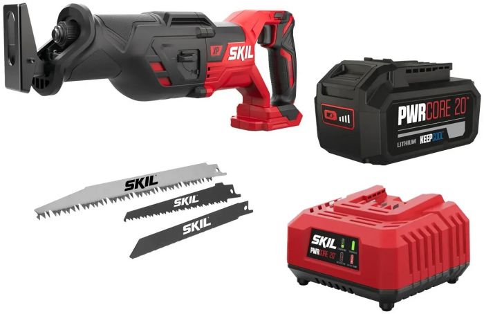 Пила шабельна акумуляторна SKIL 3480 CB XP безщіткова 20В 1х5А·год пропил 265мм хід 29мм 2.9кг