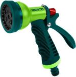 Зрошувач ручний Verto, пістолетний, 1/2"-3/4", 6 функцій, регулювання напорурегулювання напору / розпилу води, тримач двокомпонентний