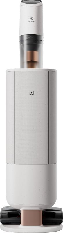 Пилосос Electrolux бездротовий, конт пил -0.4л, автон. робота до 90хв, вага-3.2кг, HEPA12, станція самоочищ., BRC, AutoMode, 5 насадок, білий