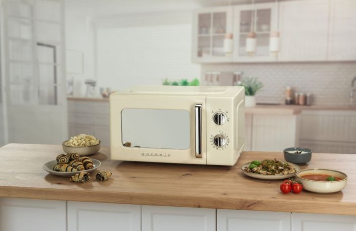 Мікрохвильова піч Gorenje, 20л, мех. керув., 700Вт, гриль, бежевий