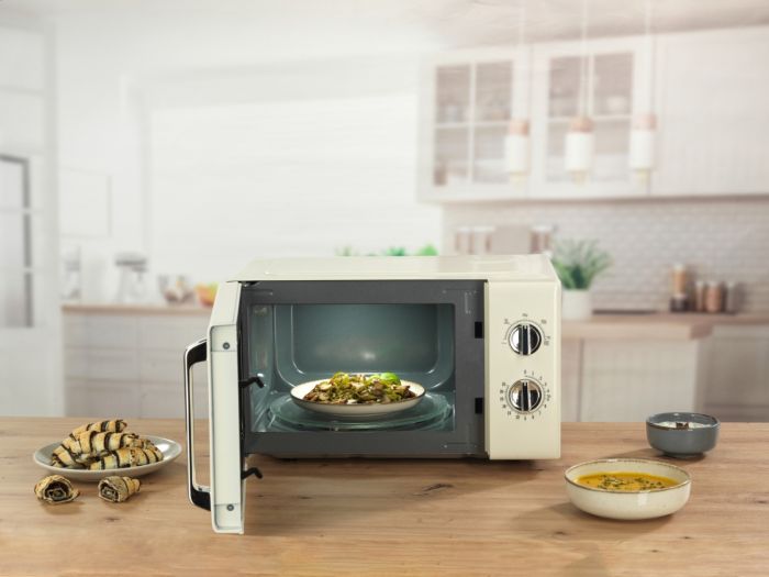 Мікрохвильова піч Gorenje, 20л, мех. керув., 700Вт, гриль, бежевий