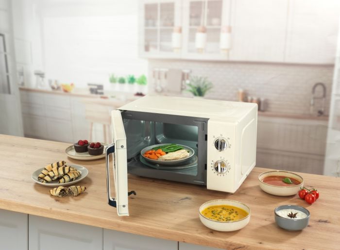 Мікрохвильова піч Gorenje, 20л, мех. керув., 700Вт, гриль, бежевий