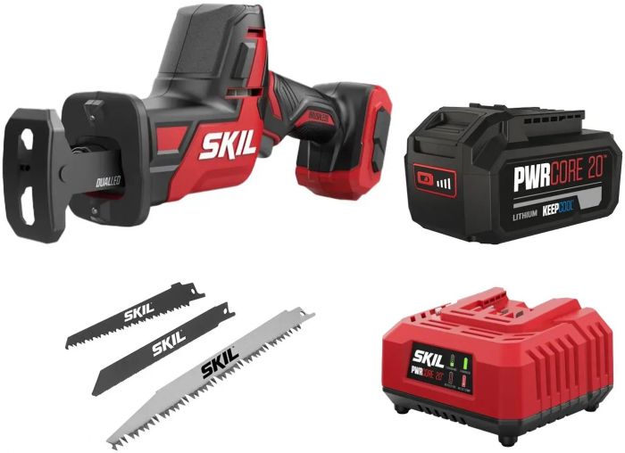 Пила шабельна акумуляторна SKIL 3475 CA Compact безщіткова 20В 1х5А·год пропил 200мм хід 25.4мм 1.8кг