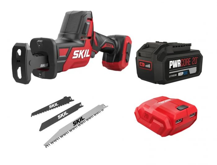 Пила шабельна акумуляторна SKIL 3475 CA Compact безщіткова 20В 1х5А·год пропил 200мм хід 25.4мм 1.8кг