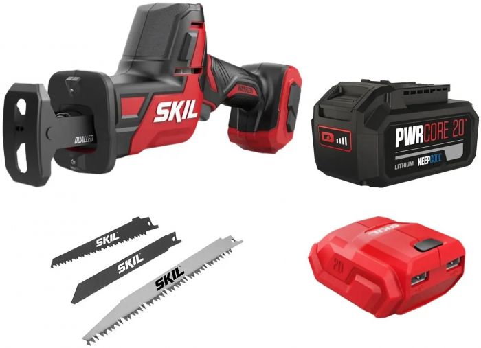 Пила шабельна акумуляторна SKIL 3475 CA Compact безщіткова 20В 1х5А·год пропил 200мм хід 25.4мм 1.8кг