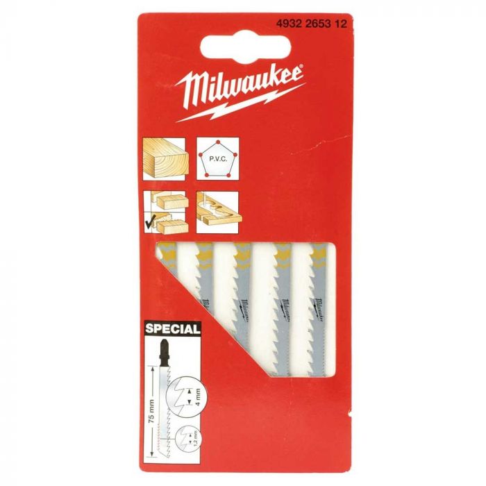 Полотно пиляльне для електролобзика Milwaukee Special по дереву, крок зуба 4.5мм х 75мм, 5шт