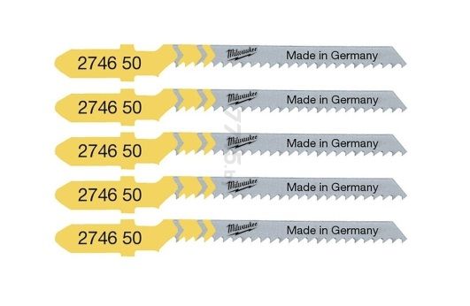 Полотно пиляльне для електролобзика Milwaukee T119BO по дереву, крок зуба 2мм х 50мм, 5шт