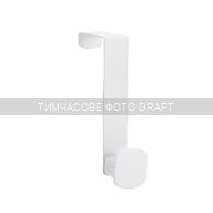 Дверний вішак на 1 гачок Ardesto Minimalism 3x3x20см, метал, пластик, білий