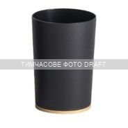 Склянка для зубних щіток Ardesto Minimalism 7.8x11.3см, поліпропілен, бамбук, чорний