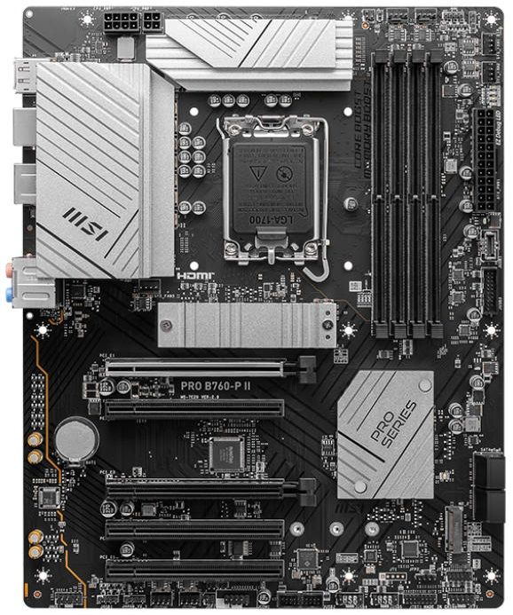 Материнcька плата MSI PRO B760-P II s1700 B760 4xDDR5 M.2 HDMI DP ATX