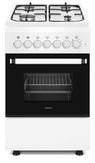 Плита Ardesto газова, 50л, 50x60см,  електропідпал, таймер,  форсунки LPG (підключення газового балона), білий