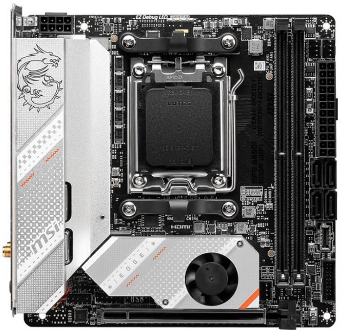 Материнcька плата MSI MPG B650I EDGE WIFI sAM5 B650 2xDDR5 M.2 HDMI WiFi BT mITX